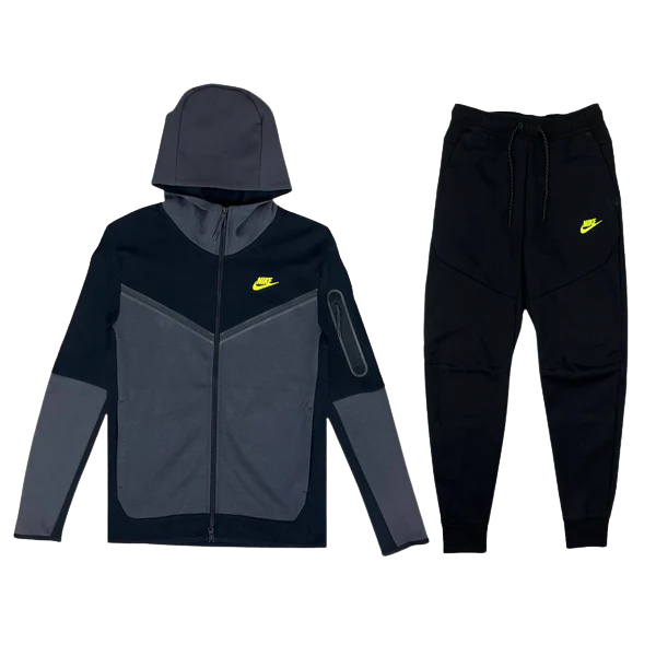 Nike Tech Fleece Old Season Tracksuit - Neon Dark Grey/Black